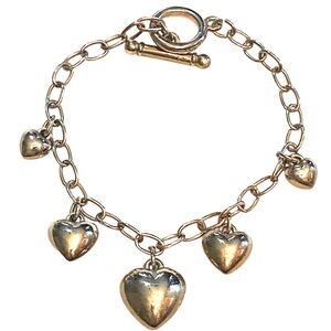 Heart Charm Bracelet Gold